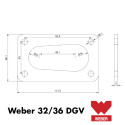 WEBER 32/36 DGV - Kit cale thermique pour carburateur