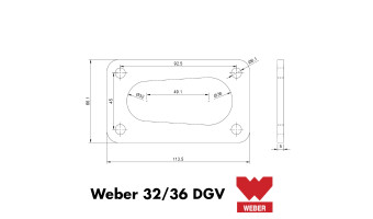 WEBER 32/36 DGV - Kit cale thermique pour carburateur