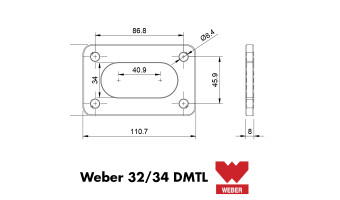 WEBER 32/34 DMTL - Kit cale thermique pour carburateur