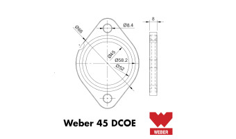 WEBER 45 DCOE - Kit cales thermiques pour carburateur