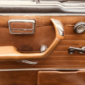 BMW - E3 - Paire de fixations d'accoudoir marron avec caches chromés - Finition complète