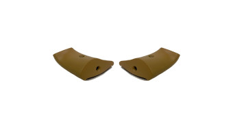 BMW - E3 - Paire de fixations d'accoudoir beige avec caches chromés - Finition complète
