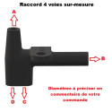 Citroën - Xantia - Raccord 4 voies sur-mesure - Finition brute