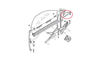 Peugeot - 406 coupé - Support appui vitre gauche - 9214.48 - Finition brute