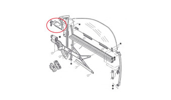 Peugeot - 406 coupé - Support appui vitre droit - 9214.49 - Finition brute