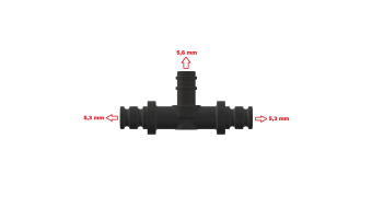 Mikuni - RS - Raccord en T pour carburateur - 791-23018 - Finition brute