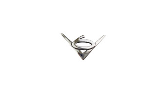 Peugeot - 504 coupé - Logo de coffre V6 - 8861.21 - Finition chromée
