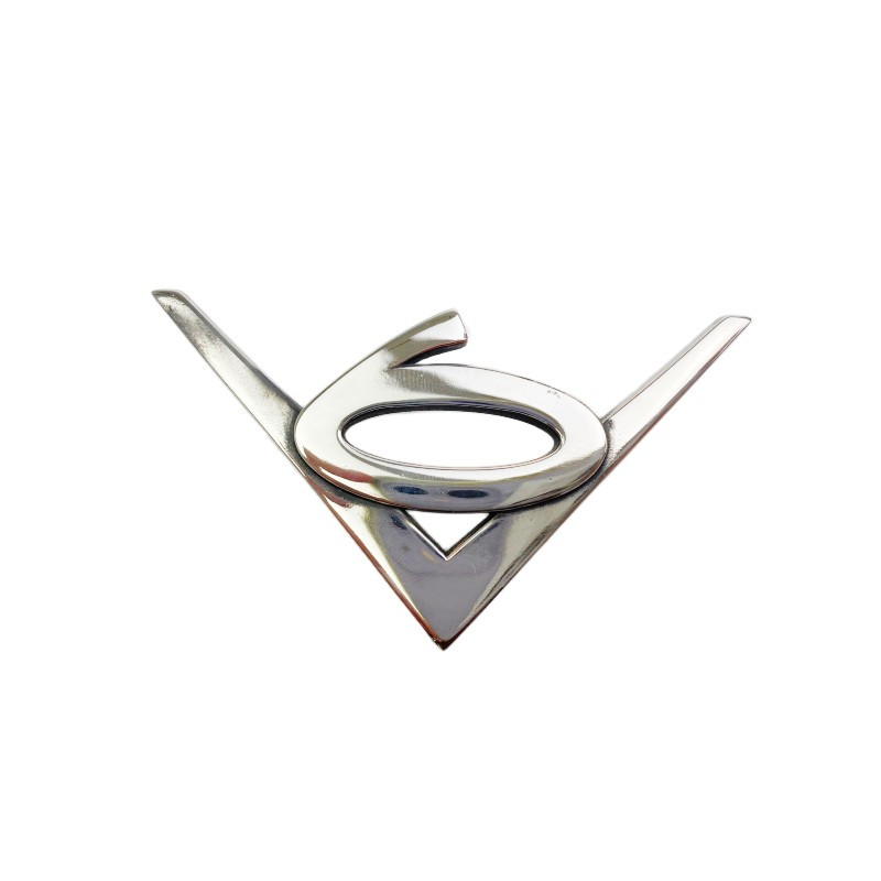 Peugeot - 504 coupé - Logo de coffre V6 - 8861.21 - Finition chromée