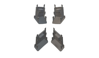 Opel - Astra J OPC - Kit de 4 caches point d'accroche cric - 13392229 / 227 / 231 / 233 - Finition prête à peindre