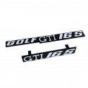 Volkswagen - Golf I - Kit logos AV/AR Golf GTI 16S lettrage argenté - Finition complète