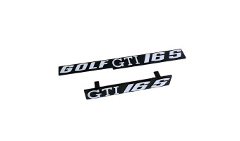 Volkswagen - Golf I - Kit logos AV/AR Golf GTI 16S lettrage argenté - Finition complète