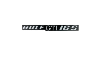 Volkswagen - Golf I - Logo de coffre Golf GTI 16S lettrage argenté - Finition complète